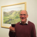 A happy artist at the private view!
